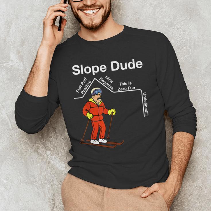 Slope Dude Algebra Geometry Middle School Math Teacher Men's Long Sleeve T-Shirt, novelty gifts, funny gifts