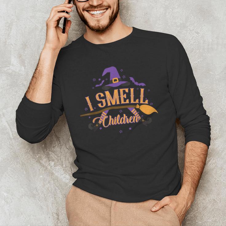I Smell Children Wicked Cute Kindergarten Teacher Halloween Men's Long Sleeve T-Shirt, novelty gifts, funny gifts