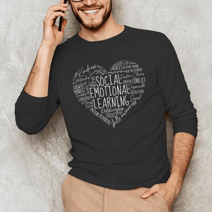 Social Emotional Learning Heart Counselor Teacher SEL Kind Men's Long Sleeve T-Shirt, novelty gifts, funny gifts