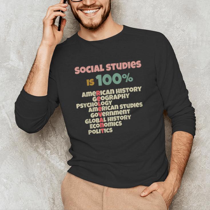 Social Studies Is Relevant History Teacher History Buff Men's Long Sleeve T-Shirt, novelty gifts, funny gifts