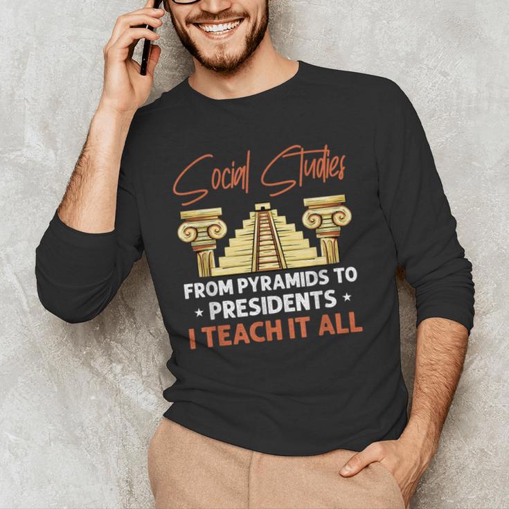 Social Studies Teacher World History Teacher Men Women Men's Long Sleeve T-Shirt, novelty gifts, funny gifts Social Studies Teacher World History Teacher Men Women Men's Long Sleeve T-Shirt, novelty gifts, funny gifts