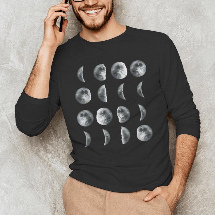 Space Science Student Teacher Leonard Moon Phases Men Women Kids Men's Long Sleeve T-Shirt, novelty gifts, funny gifts