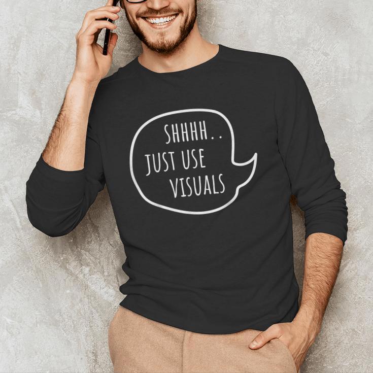 Special Education Teacher- SPED Shhh Just Use Visuals For Men Women Men's Long Sleeve T-Shirt, novelty gifts, funny gifts Special Education Teacher- SPED Shhh Just Use Visuals For Men Women Men's Long Sleeve T-Shirt, novelty gifts, funny gifts