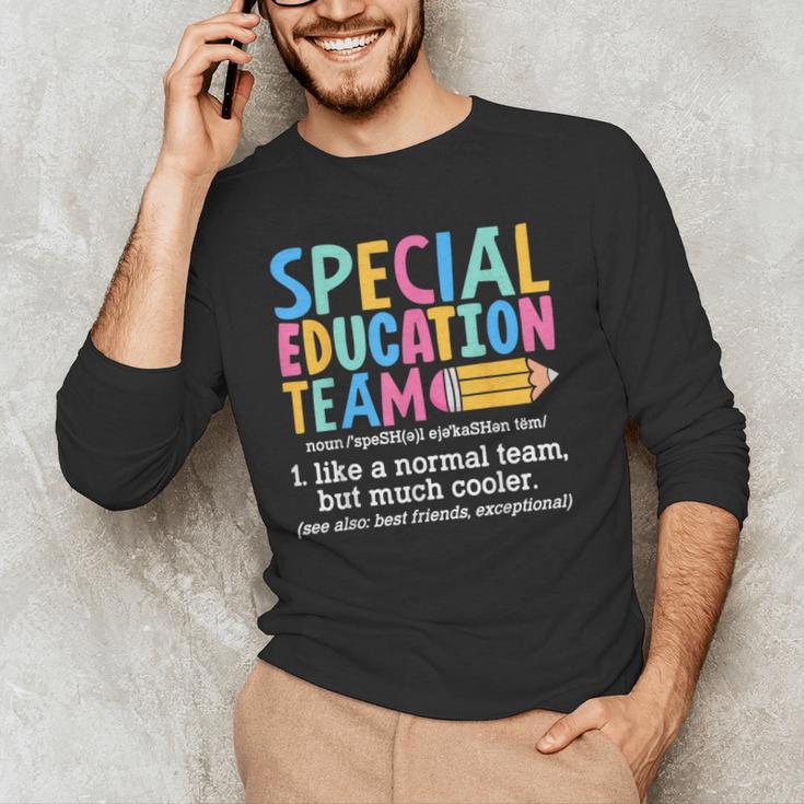 Special Education Team Definition Retro Ed Team Crew Teacher Men's Long Sleeve T-Shirt, novelty gifts, funny gifts
