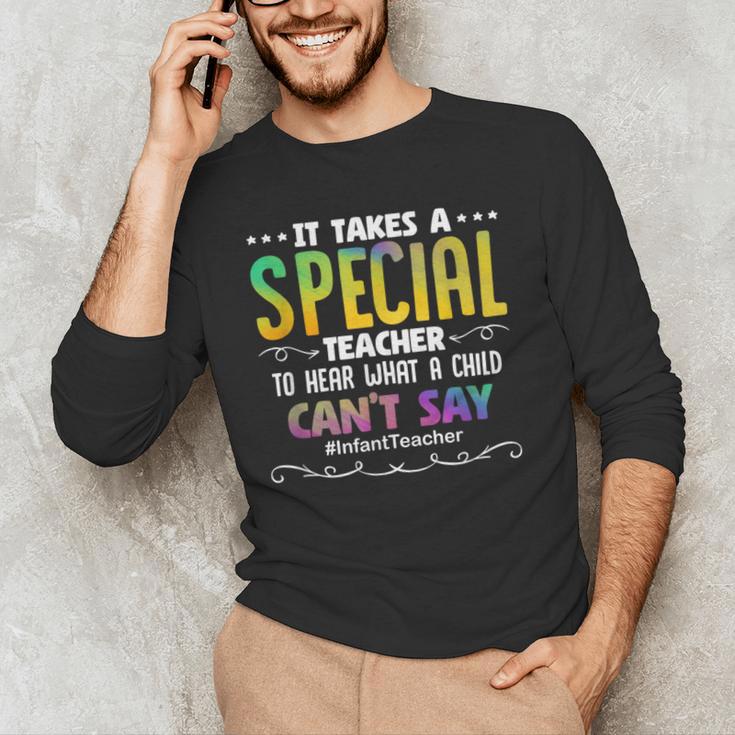 Special Teacher Daycare School Childcare Infant Teacher Men's Long Sleeve T-Shirt, novelty gifts, funny gifts