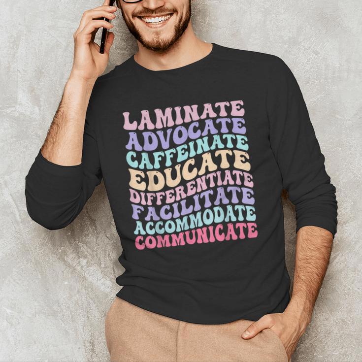 Sped Caffeinate Advocate Laminate Educate Teacher Men's Long Sleeve T-Shirt, novelty gifts, funny gifts Sped Caffeinate Advocate Laminate Educate Teacher Men's Long Sleeve T-Shirt, novelty gifts, funny gifts
