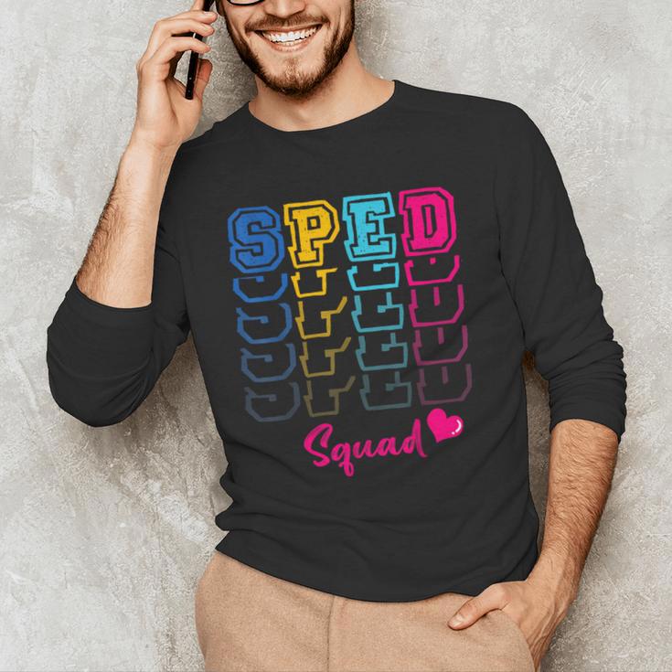 SPED Squad Proud Special Education Para Teacher Colorful Men's Long Sleeve T-Shirt, novelty gifts, funny gifts SPED Squad Proud Special Education Para Teacher Colorful Men's Long Sleeve T-Shirt, novelty gifts, funny gifts
