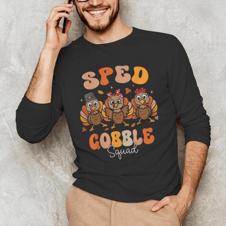 Sped Teacher Gobble Squad Thanksgiving Special Education Men's Long Sleeve T-Shirt, novelty gifts, funny gifts Sped Teacher Gobble Squad Thanksgiving Special Education Men's Long Sleeve T-Shirt, novelty gifts, funny gifts