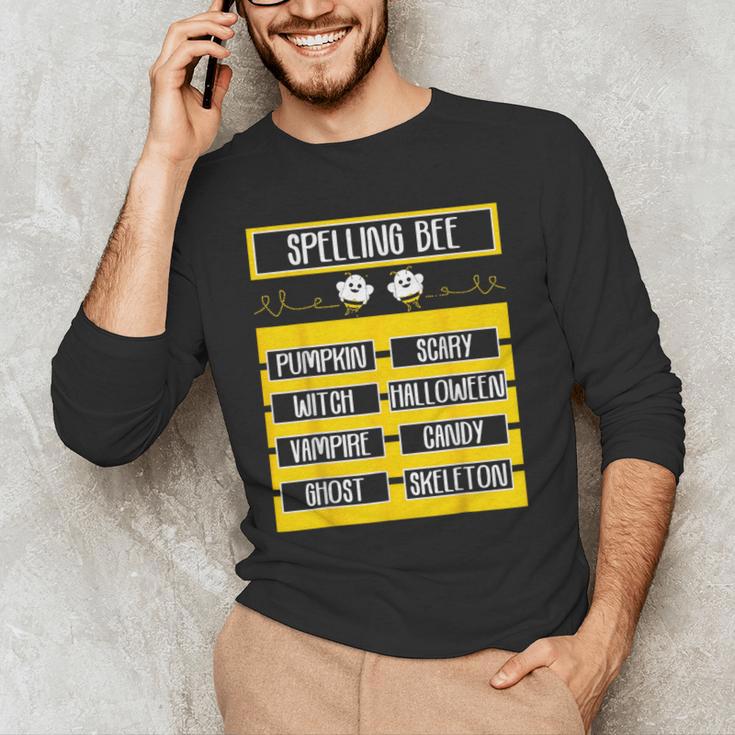 Spelling Bee Halloween Teachers Bee Spelling Competition Men's Long Sleeve T-Shirt, novelty gifts, funny gifts Spelling Bee Halloween Teachers Bee Spelling Competition Men's Long Sleeve T-Shirt, novelty gifts, funny gifts