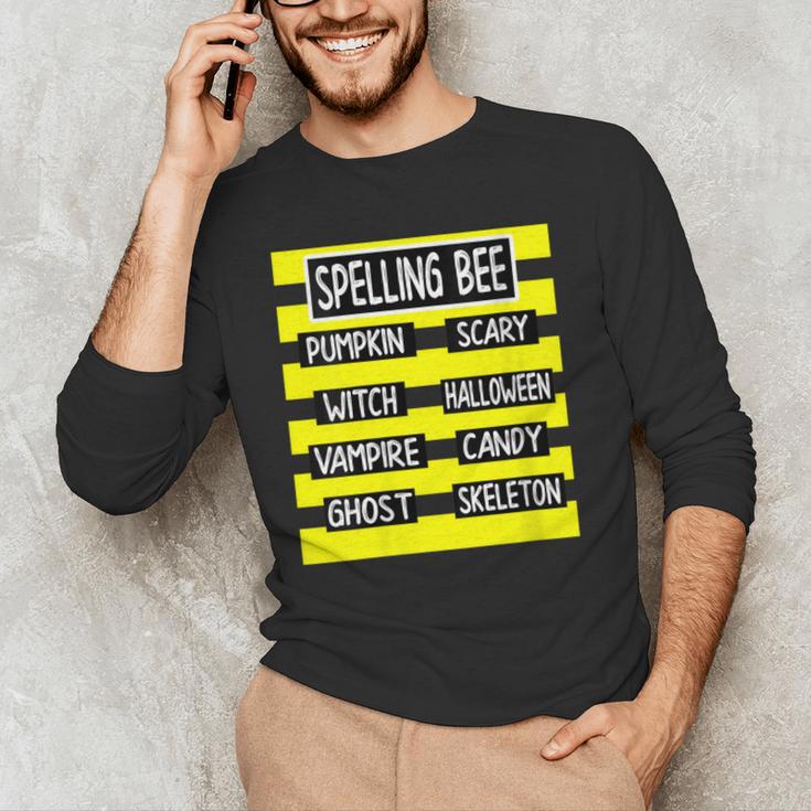 Spelling Bee Pun Halloween Costume For Teachers Men's Long Sleeve T-Shirt, novelty gifts, funny gifts Spelling Bee Pun Halloween Costume For Teachers Men's Long Sleeve T-Shirt, novelty gifts, funny gifts