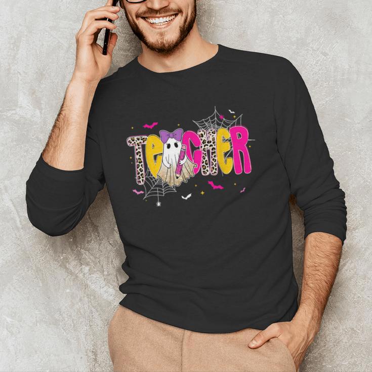 Spooky Halloween Teacher Para Counselor SPED Preppy Boo Kids Men's Long Sleeve T-Shirt, novelty gifts, funny gifts Spooky Halloween Teacher Para Counselor SPED Preppy Boo Kids Men's Long Sleeve T-Shirt, novelty gifts, funny gifts