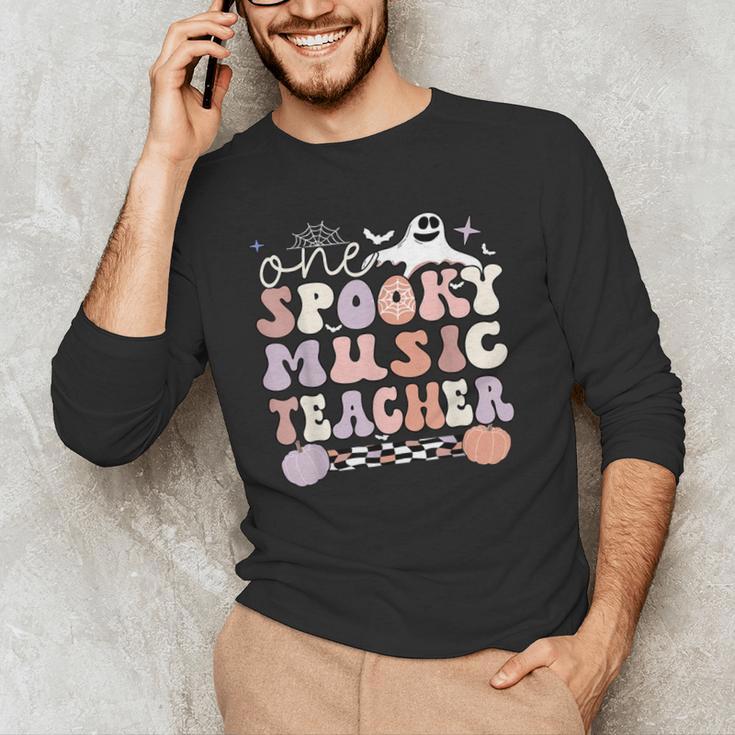 Spooky Music Teacher Halloween Music Teaching Men Women Men's Long Sleeve T-Shirt, novelty gifts, funny gifts Spooky Music Teacher Halloween Music Teaching Men Women Men's Long Sleeve T-Shirt, novelty gifts, funny gifts