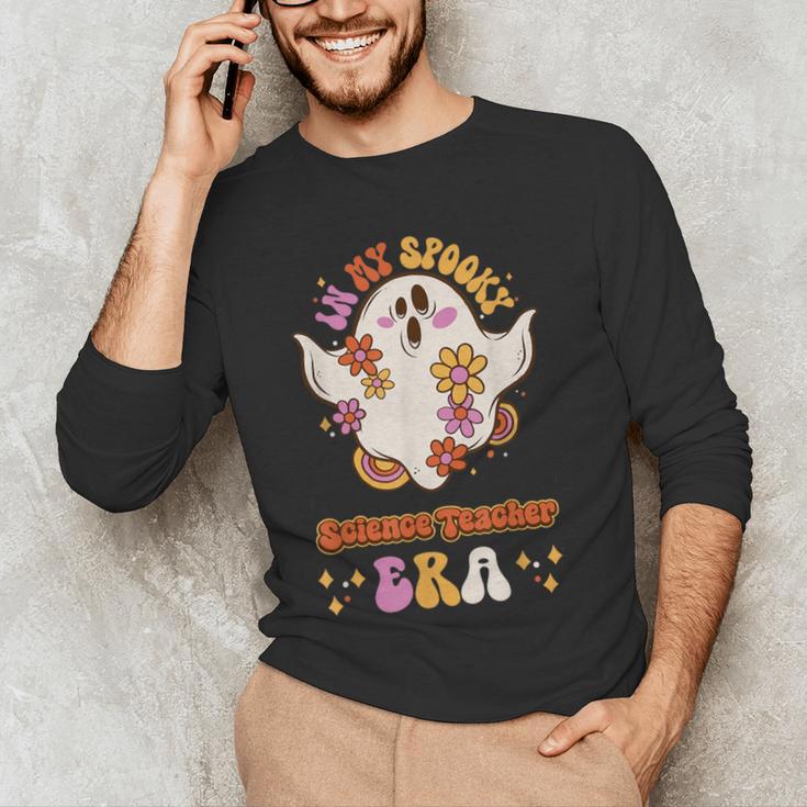 In My Spooky Science Teacher Era Occupational Haunts Men's Long Sleeve T-Shirt, novelty gifts, funny gifts