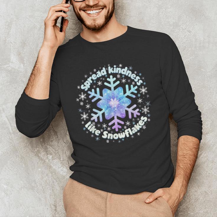 Spread Kindness Like Snowflakes Christmas Teacher Unity Day Men's Long Sleeve T-Shirt, novelty gifts, funny gifts Spread Kindness Like Snowflakes Christmas Teacher Unity Day Men's Long Sleeve T-Shirt, novelty gifts, funny gifts