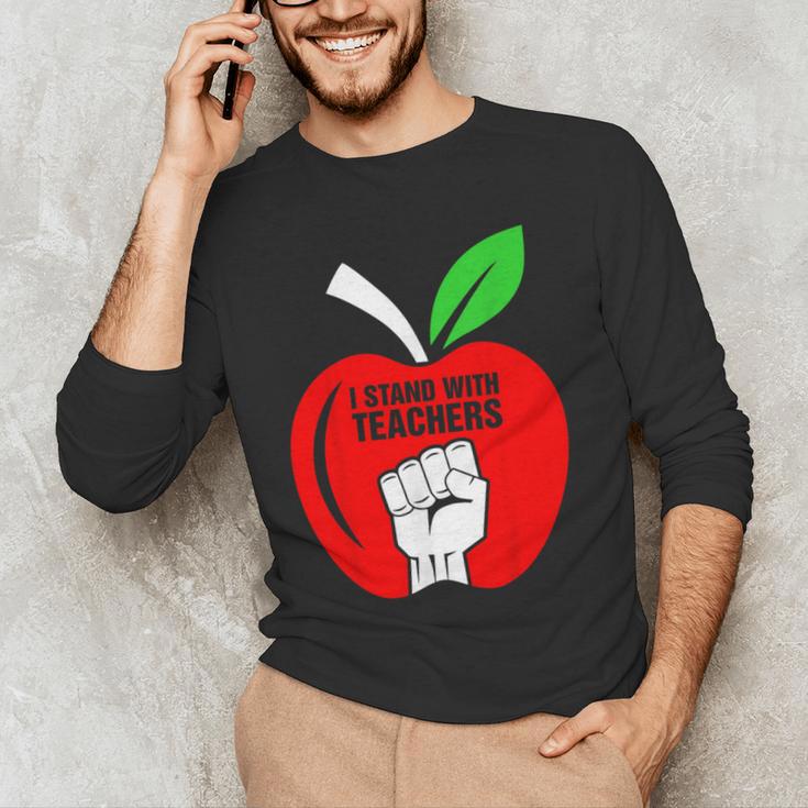 I Stand With Teachers Tshirt Men's Long Sleeve T-Shirt, novelty gifts, funny gifts I Stand With Teachers Tshirt Men's Long Sleeve T-Shirt, novelty gifts, funny gifts