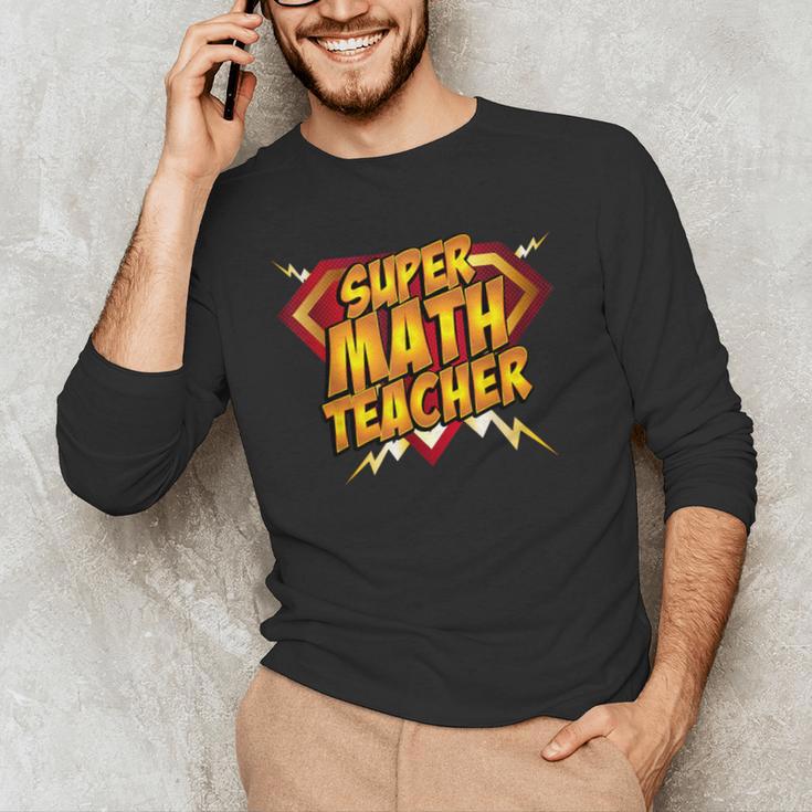 Super Math Teacher Educational Superhero Men's Long Sleeve T-Shirt, novelty gifts, funny gifts Super Math Teacher Educational Superhero Men's Long Sleeve T-Shirt, novelty gifts, funny gifts