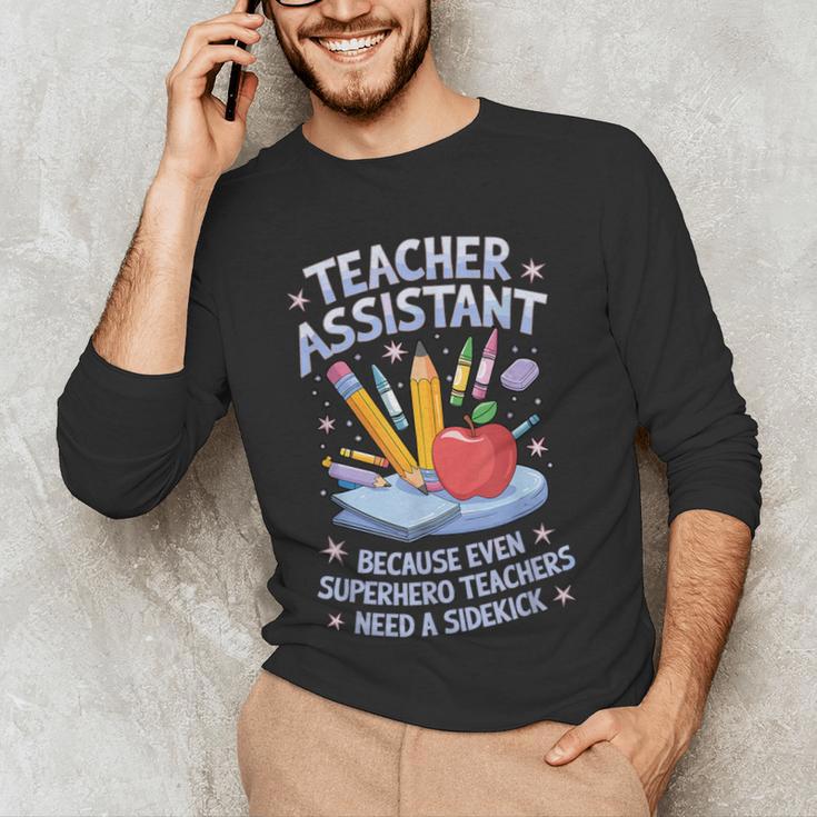 Superhero Sidekick Teaching Teach School Teacher Assistant Men's Long Sleeve T-Shirt, novelty gifts, funny gifts Superhero Sidekick Teaching Teach School Teacher Assistant Men's Long Sleeve T-Shirt, novelty gifts, funny gifts