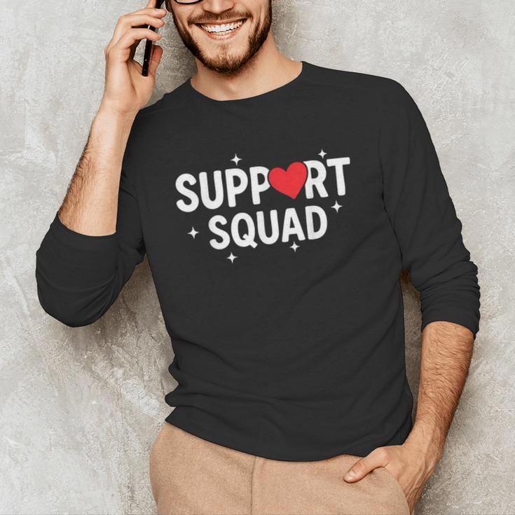 Support Squad Cute Heart Supportive Teacher Team Member Men's Long Sleeve T-Shirt, novelty gifts, funny gifts Support Squad Cute Heart Supportive Teacher Team Member Men's Long Sleeve T-Shirt, novelty gifts, funny gifts