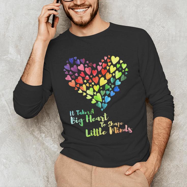 It Takes A Big Heart To Shape Little Minds Teacher Student Men Women Kids Men's Long Sleeve T-Shirt, novelty gifts, funny gifts It Takes A Big Heart To Shape Little Minds Teacher Student Men Women Kids Men's Long Sleeve T-Shirt, novelty gifts, funny gifts