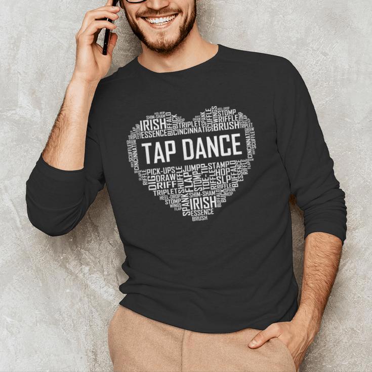 Tap Dance Heart Lover Tap Dancer Dancing Teacher For Men Women Girls Kids Men's Long Sleeve T-Shirt, novelty gifts, funny gifts