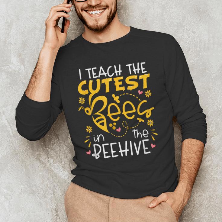 I Teach The Cutest Bees In The Beehive Teacher Men's Long Sleeve T-Shirt, novelty gifts, funny gifts I Teach The Cutest Bees In The Beehive Teacher Men's Long Sleeve T-Shirt, novelty gifts, funny gifts