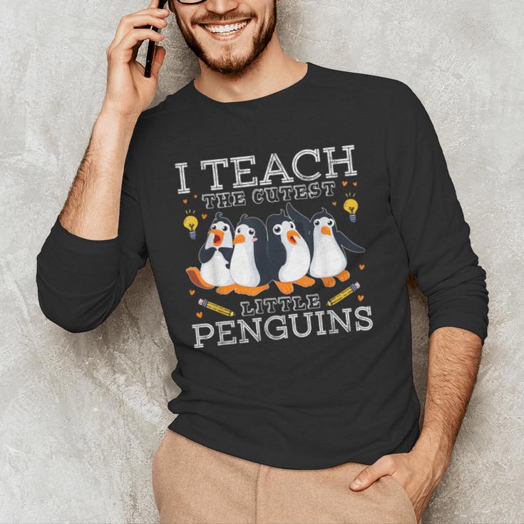 I Teach The Cutest Little Penguins Cute School Teacher Tee Men's Long Sleeve T-Shirt, novelty gifts, funny gifts I Teach The Cutest Little Penguins Cute School Teacher Tee Men's Long Sleeve T-Shirt, novelty gifts, funny gifts