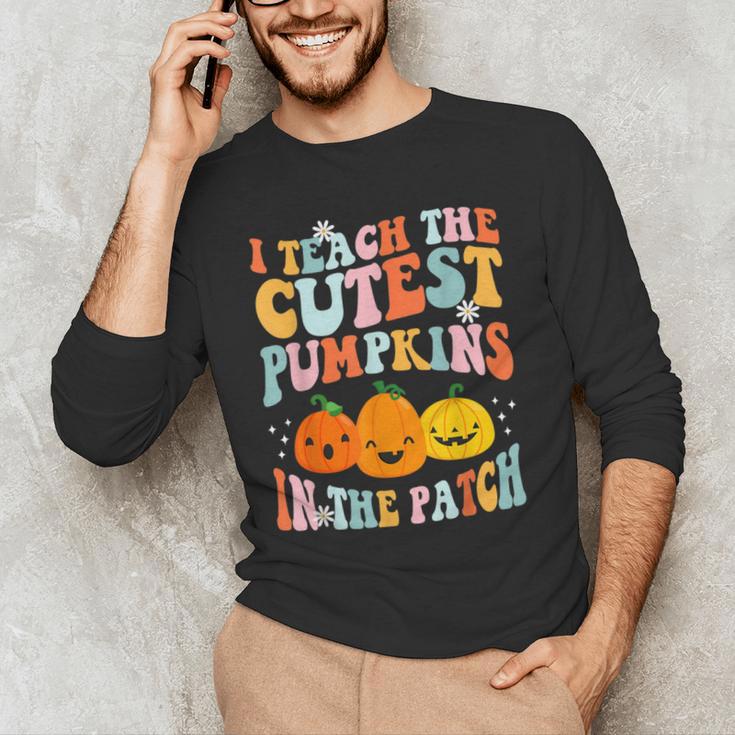 I Teach The Cutest Pumpkins In The Patch Teacher Men's Long Sleeve T-Shirt, novelty gifts, funny gifts I Teach The Cutest Pumpkins In The Patch Teacher Men's Long Sleeve T-Shirt, novelty gifts, funny gifts