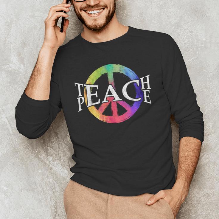 Teach Peace For Teachers And Educators Counselor Men's Long Sleeve T-Shirt, novelty gifts, funny gifts Teach Peace For Teachers And Educators Counselor Men's Long Sleeve T-Shirt, novelty gifts, funny gifts