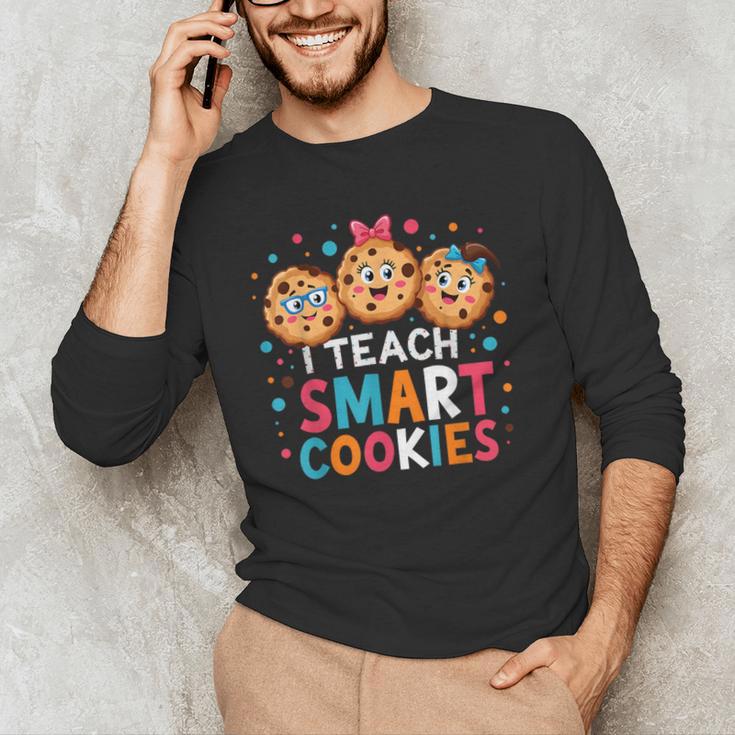I Teach Smart Cookies Cute Back To School Teacher Men's Long Sleeve T-Shirt, novelty gifts, funny gifts I Teach Smart Cookies Cute Back To School Teacher Men's Long Sleeve T-Shirt, novelty gifts, funny gifts