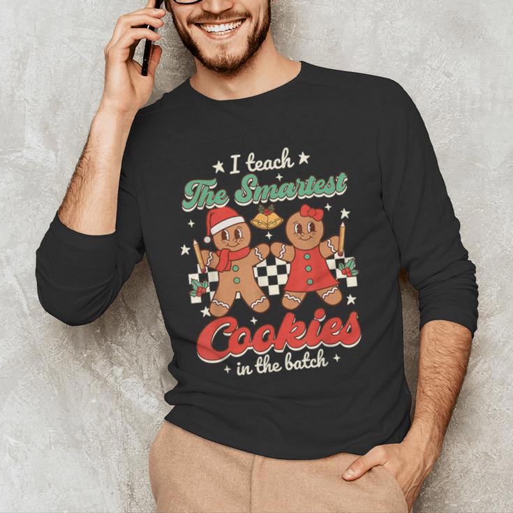 I Teach The Smartest Cookies In The Batch Teacher Christmas For Men Women Kids Men's Long Sleeve T-Shirt, novelty gifts, funny gifts