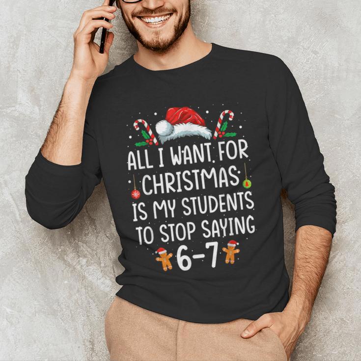 Teacher 67 Christmas Six Seven 6-7 For Men Women Humor Men's Long Sleeve T-Shirt, novelty gifts, funny gifts Teacher 67 Christmas Six Seven 6-7 For Men Women Humor Men's Long Sleeve T-Shirt, novelty gifts, funny gifts