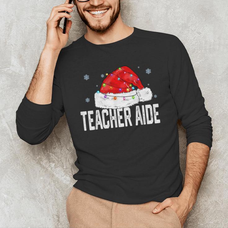 Teacher Aide Christmas Women Family Matching Group Xmas Men's Long Sleeve T-Shirt, novelty gifts, funny gifts
