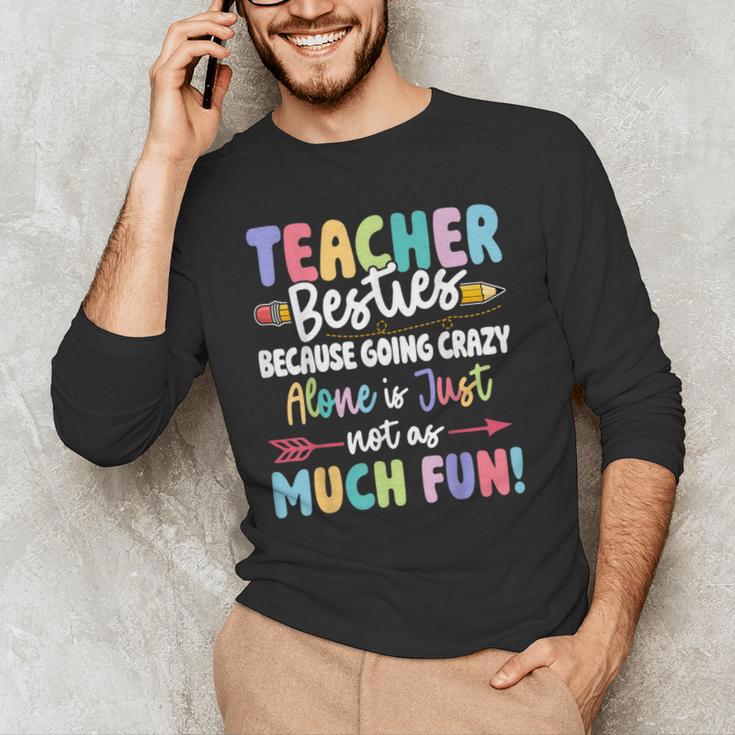 Teacher Besties Matching Teacher Besties Men's Long Sleeve T-Shirt, novelty gifts, funny gifts