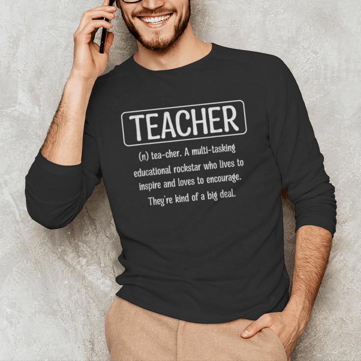 Teacher Definition Teacher Men's Long Sleeve T-Shirt, novelty gifts, funny gifts