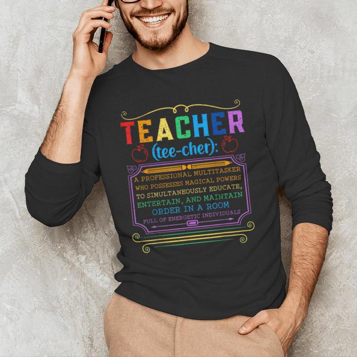 Teacher Definition Teaching School Teacher Men's Long Sleeve T-Shirt, novelty gifts, funny gifts Teacher Definition Teaching School Teacher Men's Long Sleeve T-Shirt, novelty gifts, funny gifts