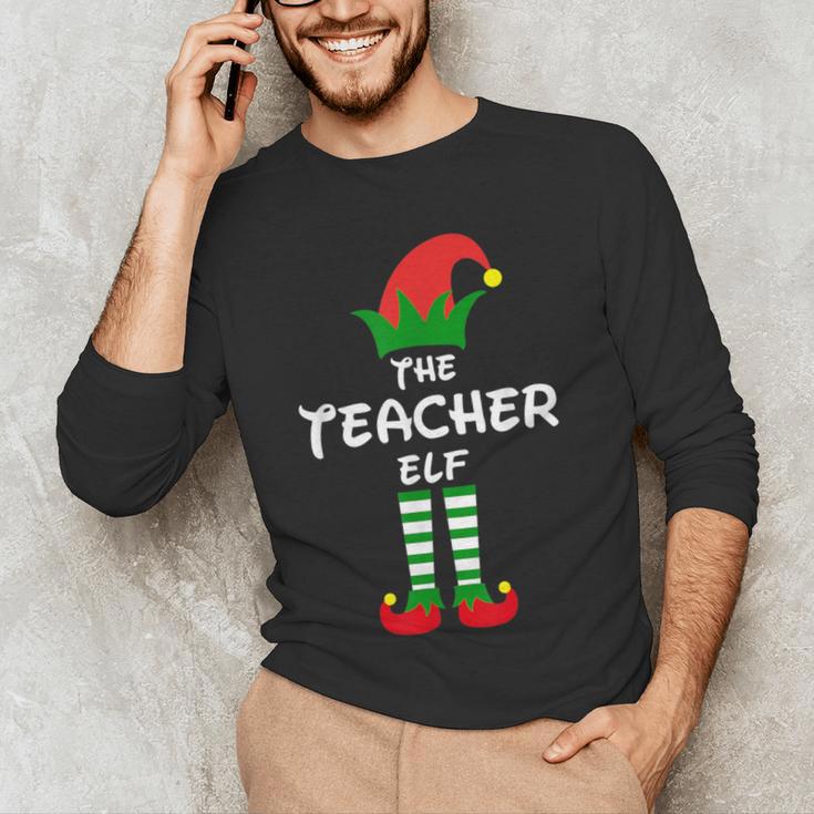 The Teacher Elf Family Matching Group Idea Christmas Men's Long Sleeve T-Shirt, novelty gifts, funny gifts The Teacher Elf Family Matching Group Idea Christmas Men's Long Sleeve T-Shirt, novelty gifts, funny gifts