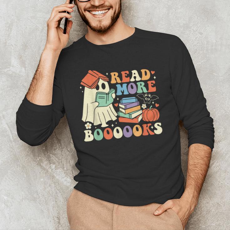 Teacher Halloween Cute Booooks Ghost Read More Books Men's Long Sleeve T-Shirt, novelty gifts, funny gifts Teacher Halloween Cute Booooks Ghost Read More Books Men's Long Sleeve T-Shirt, novelty gifts, funny gifts