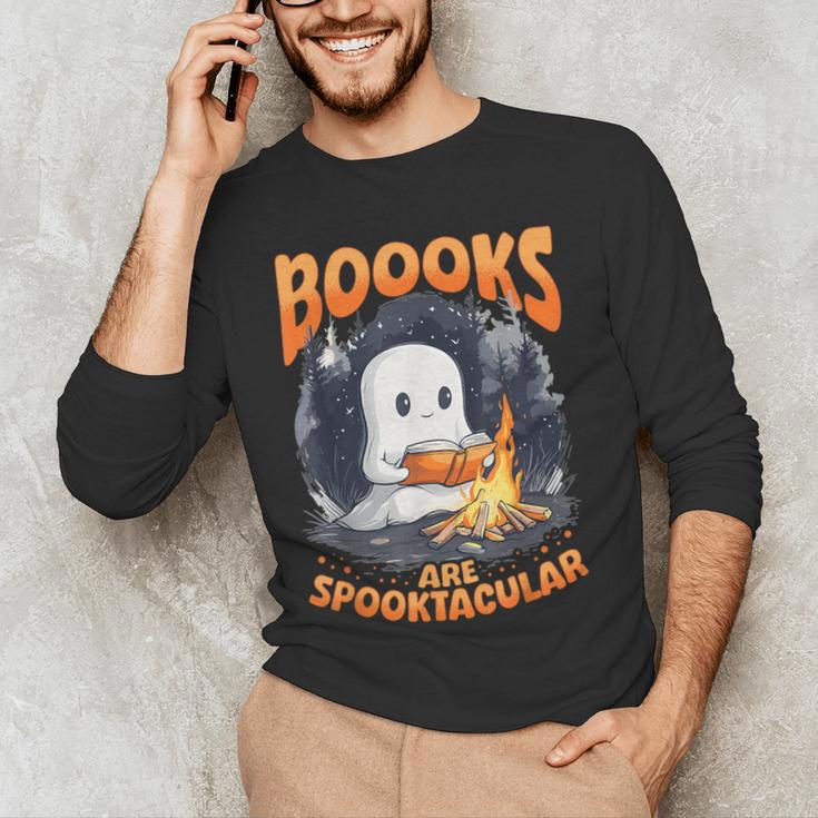 Teacher Halloween Ghost Reading Book Animal Boooks Are Men's Long Sleeve T-Shirt, novelty gifts, funny gifts Teacher Halloween Ghost Reading Book Animal Boooks Are Men's Long Sleeve T-Shirt, novelty gifts, funny gifts