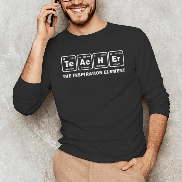 Teacher The Inspiration Element Periodic Table Word Science Men's Long Sleeve T-Shirt, novelty gifts, funny gifts