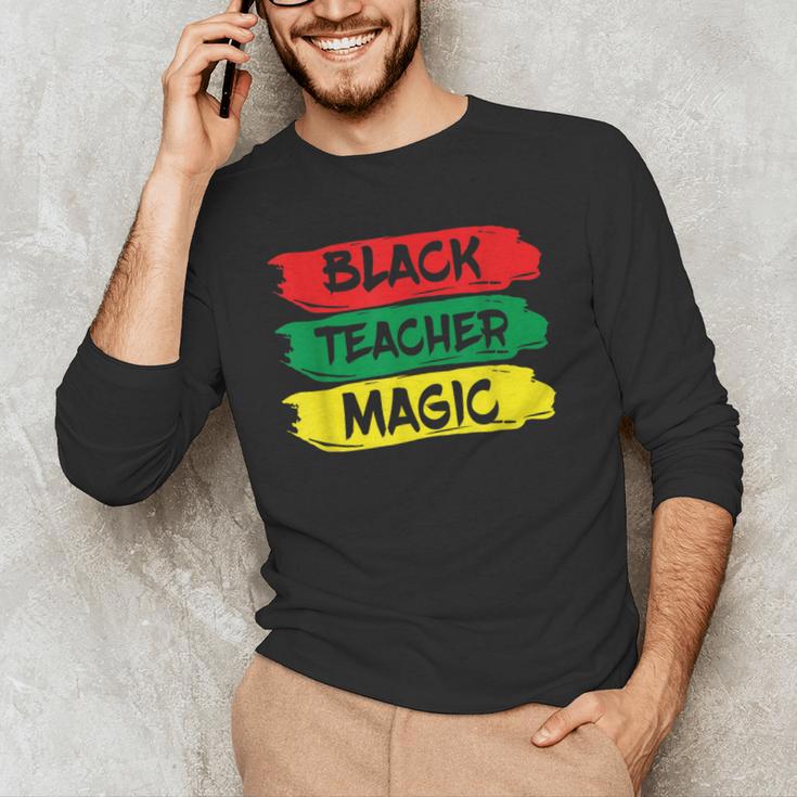 Teacher Magic Black History Month Educator For Men Women Men's Long Sleeve T-Shirt, novelty gifts, funny gifts
