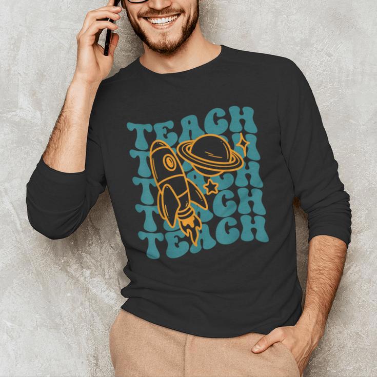 Teacher Outer Space Science Astronomy Planet Saturn Teach Men's Long Sleeve T-Shirt, novelty gifts, funny gifts Teacher Outer Space Science Astronomy Planet Saturn Teach Men's Long Sleeve T-Shirt, novelty gifts, funny gifts