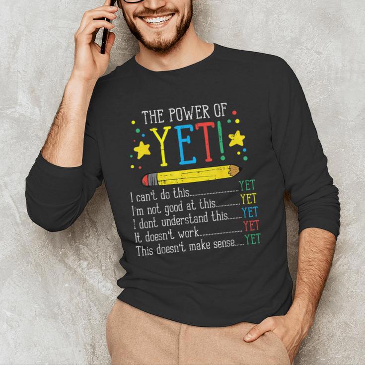 Teacher Power Of Yet Cant Do This Inspirational Women Men Men's Long Sleeve T-Shirt, novelty gifts, funny gifts Teacher Power Of Yet Cant Do This Inspirational Women Men Men's Long Sleeve T-Shirt, novelty gifts, funny gifts