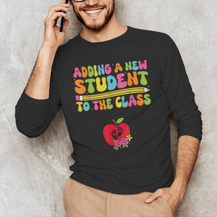 Teacher Pregnancy Announcement Clothing Expecting Teacher X-Small Men's Long Sleeve T-Shirt, novelty gifts, funny gifts Teacher Pregnancy Announcement Clothing Expecting Teacher X-Small Men's Long Sleeve T-Shirt, novelty gifts, funny gifts