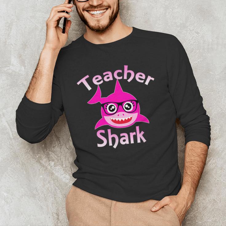 Teacher Shark Female Teacher Men's Long Sleeve T-Shirt, novelty gifts, funny gifts Teacher Shark Female Teacher Men's Long Sleeve T-Shirt, novelty gifts, funny gifts
