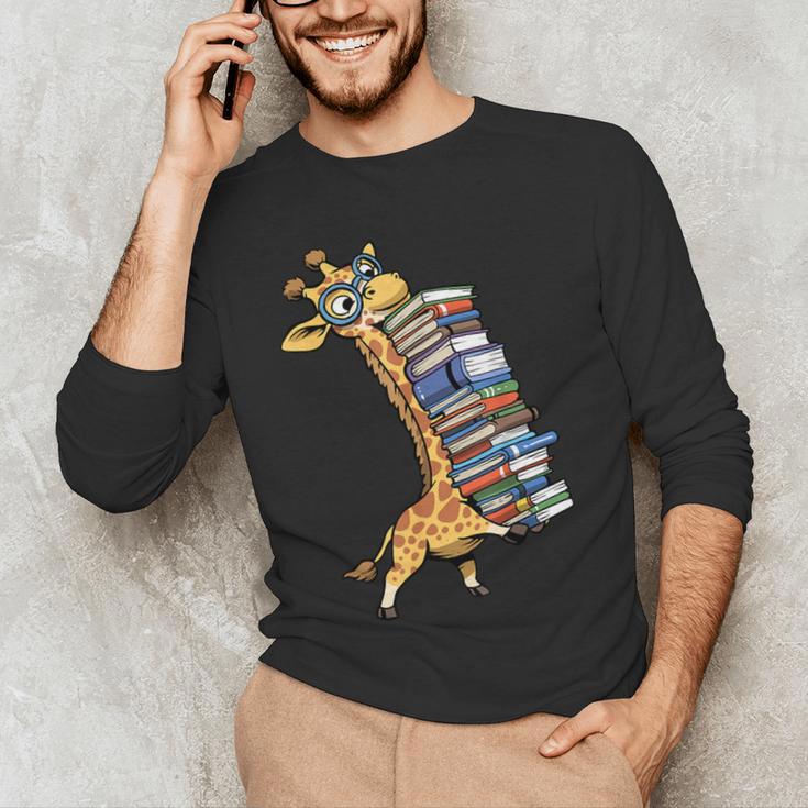 Teacher Shirt Giraffe Holding Books Bookworm Librarian Men's Long Sleeve T-Shirt, novelty gifts, funny gifts Teacher Shirt Giraffe Holding Books Bookworm Librarian Men's Long Sleeve T-Shirt, novelty gifts, funny gifts