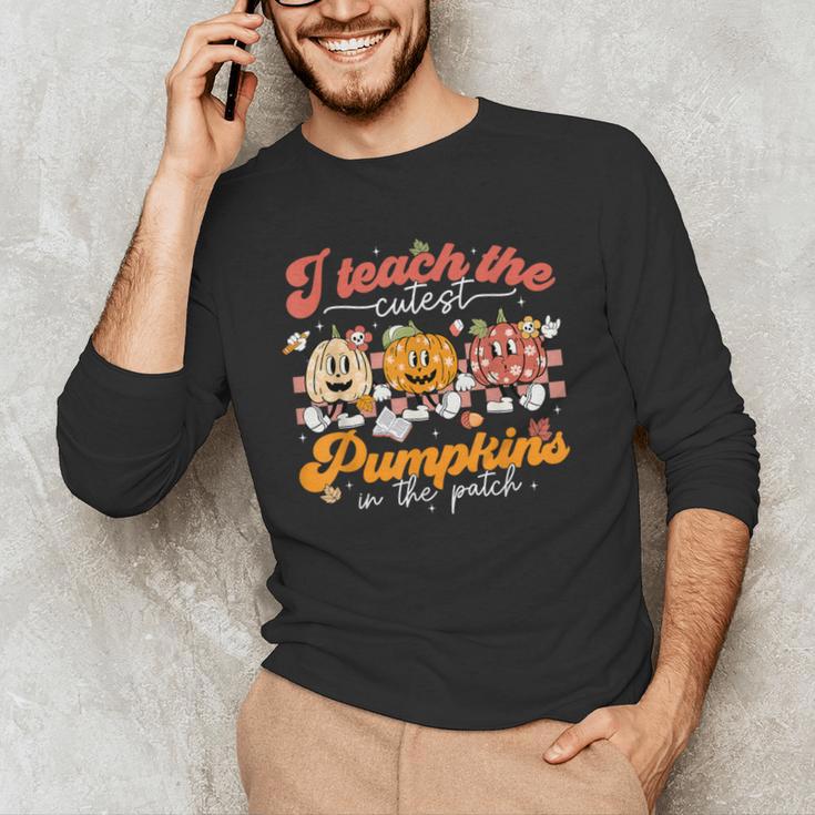 Teacher I Teach The Cutest Pumpkins In The Patch Fall Autumn Men's Long Sleeve T-Shirt, novelty gifts, funny gifts Teacher I Teach The Cutest Pumpkins In The Patch Fall Autumn Men's Long Sleeve T-Shirt, novelty gifts, funny gifts