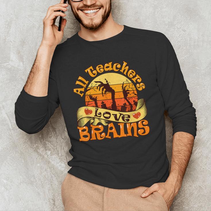 Teacher All Teachers Love Brains Halloween Party Men's Long Sleeve T-Shirt, novelty gifts, funny gifts Teacher All Teachers Love Brains Halloween Party Men's Long Sleeve T-Shirt, novelty gifts, funny gifts
