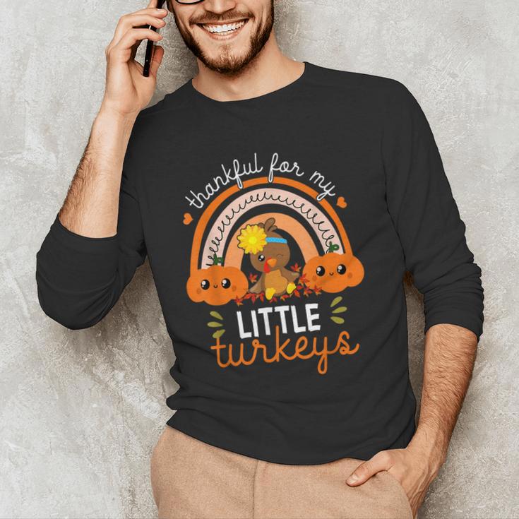Teacher Thanksgiving Shirt Thankful For My Little Turkeys Men's Long Sleeve T-Shirt, novelty gifts, funny gifts Teacher Thanksgiving Shirt Thankful For My Little Turkeys Men's Long Sleeve T-Shirt, novelty gifts, funny gifts