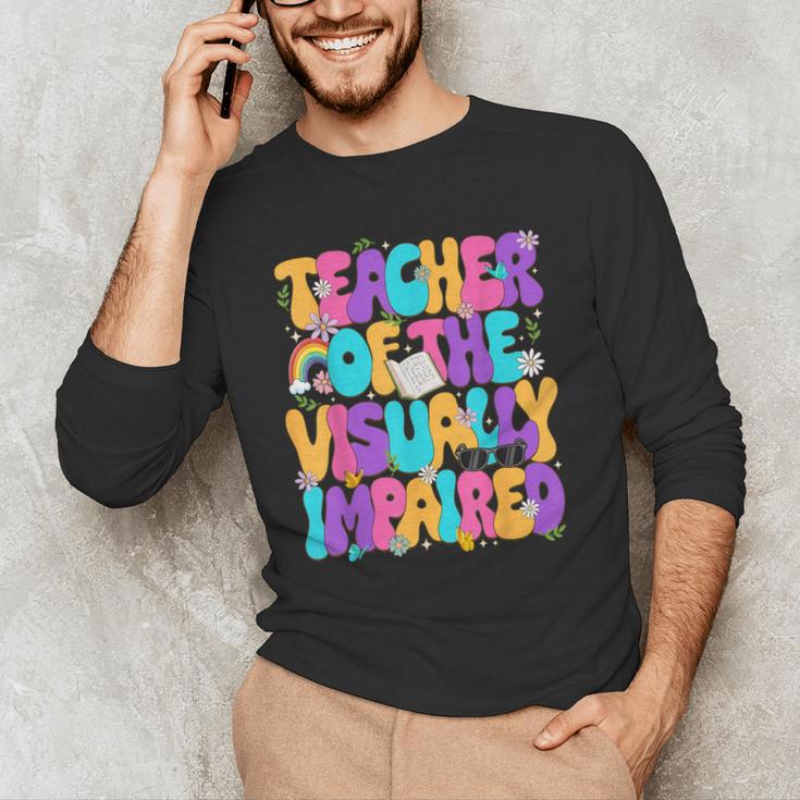 Teacher Of The Visually Impaired Blindness Awareness Men's Long Sleeve T-Shirt, novelty gifts, funny gifts