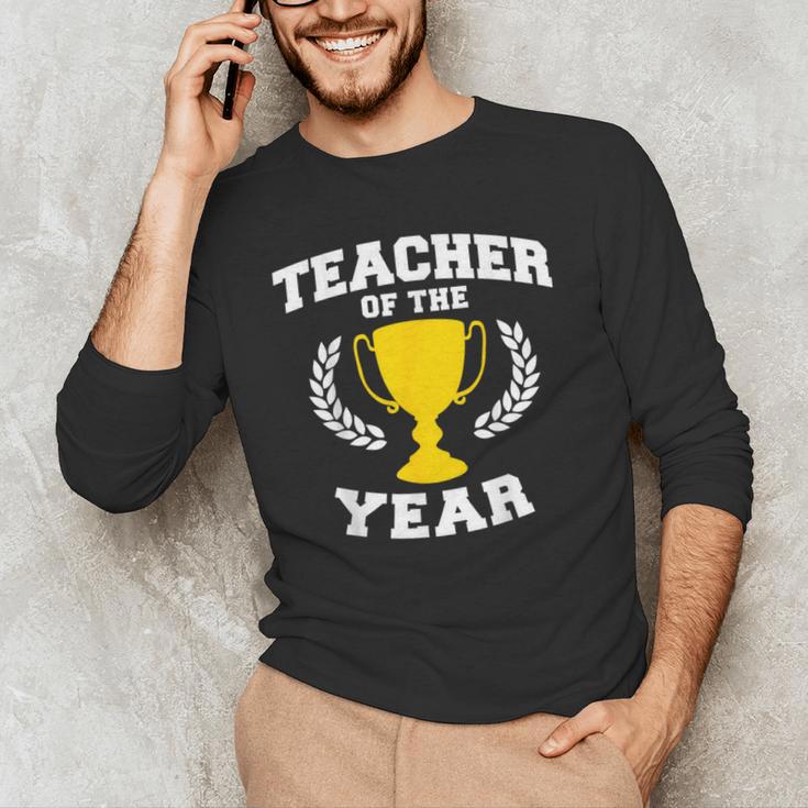 Teacher Of The Year For Men Women Men's Long Sleeve T-Shirt, novelty gifts, funny gifts Teacher Of The Year For Men Women Men's Long Sleeve T-Shirt, novelty gifts, funny gifts